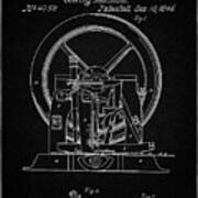 Pp1035-vintage Black Singer Sewing Machine Patent Poster Art Print