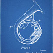 Pp1049-blueprint Sousaphone Patent Poster Art Print