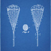 Pp199- Blueprint Lacrosse Stick 1948 Patent Poster Art Print