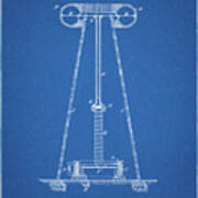 Pp241-blueprint Tesla Energy Transmitter Patent Poster Art Print