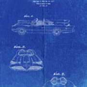 Pp316-faded Blueprint Batman Tv Batmobile Patent Poster Art Print