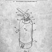 Pp396-slate Modern Fire Extinguisher Patent Poster Art Print