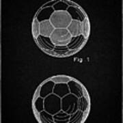 Pp62-vintage Black Leather Soccer Ball Patent Poster Art Print