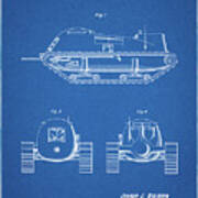Pp705-blueprint Armored Tank Patent Poster Art Print