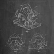 Pp767-chalkboard Circular Saw Patent Poster Art Print