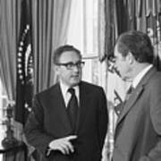President Nixon And Henry A. Kissinger Art Print