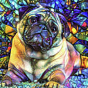 Psychedelic Pug Dog Art Art Print