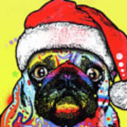 Pug Christmas Edition Art Print