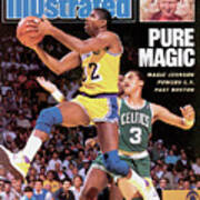 Pure Magic Magic Johnson Powers L.a. Past Boston Sports Illustrated Cover Art Print