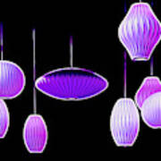 Purple Hanging Lights Art Print
