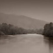 Putah Creek On A Foggy Day Art Print