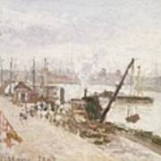 Quayside At Le Havre Art Print