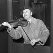 Radio Comedian Jack Benny Playing Violin Art Print