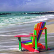 Rainbow Chair Art Print