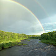 Rainbow Over The Littlefork River Art Print