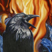 Raven Fire Art Print