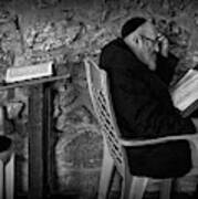 Reading A Holy Book (jerusalem, Israel). Art Print