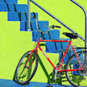 Red Bicycle Art Print