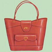 Red Handbag Art Print