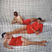 Red Swimming Attire, Vogue Art Print