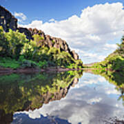 Reflections In Windjana Gorge, Western Art Print