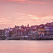 Ribeira Sunset Oporto Art Print