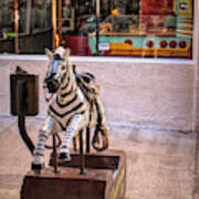 Ride The Zebra At The Penny Arcade Art Print