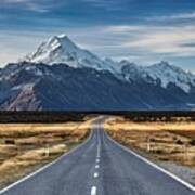 Road To The Mount Cook The Highest Pick Art Print