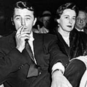 Robert Mitchum And His Wife, Dorothy Art Print