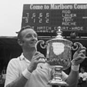 Rod Laver With Us Open Cup Art Print