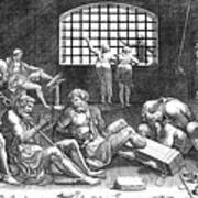 Roman Torture Chamber, 1st Century Bc Art Print