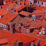 Roofops Of The Old City From The City Walls Art Print
