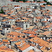 Rooftops Of Dubrovnik Old City Art Print