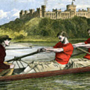 Rowing, 19th Century Art Print