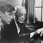Rudolph Serkin Teaches Son Peter Piano Art Print