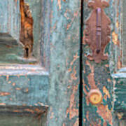 Rustic Green Door Of Cortona Art Print