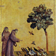 Saint Francois Of Assisi Preaching Art Print