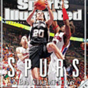 San Antonio Spurs Manu Ginobili, 2005 Nba Finals Sports Illustrated Cover Art Print