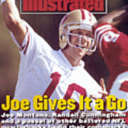 San Francisco 49ers Qb Joe Montana... Sports Illustrated Cover Art Print