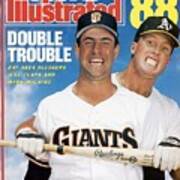 San Francisco Giants Will Clark And Oakland Athletics Mark Sports Illustrated Cover Art Print