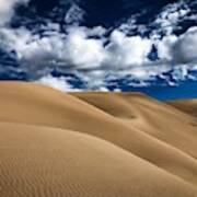 Sand Dunes Under A Blue Sky Art Print