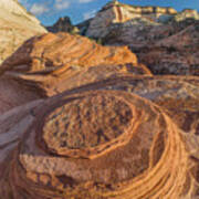 Sandstone Formations In Zion Natl Park Art Print