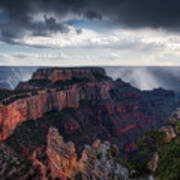 Scattered Showers At Grand Canyon Art Print
