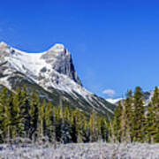 Scenic View Of Snowy Mountain, Canada Art Print