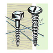 Screws Art Print