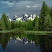 Scwabachers Landing In The Tetons Art Print