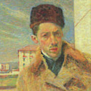 Self Portrait, 1908, Detail Art Print