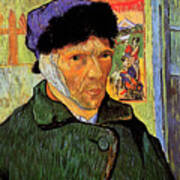 Self Portrait Of  Vincent Van Gogh With Bandaged Ear Art Print