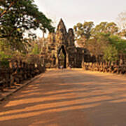 Semi-restored Gate At Angkor Thom Art Print