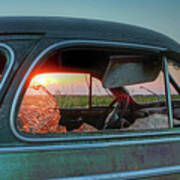 Shattered Dreams - Abandoned 1947 Chevy Coup At Sunrise In Nd Art Print